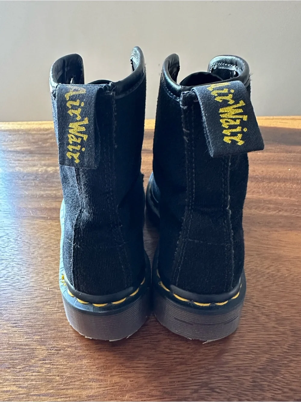 Dr. Martens 1460 Made In England Black Corduroy Vintage Ed 8-Eye Boot Kids UK 12